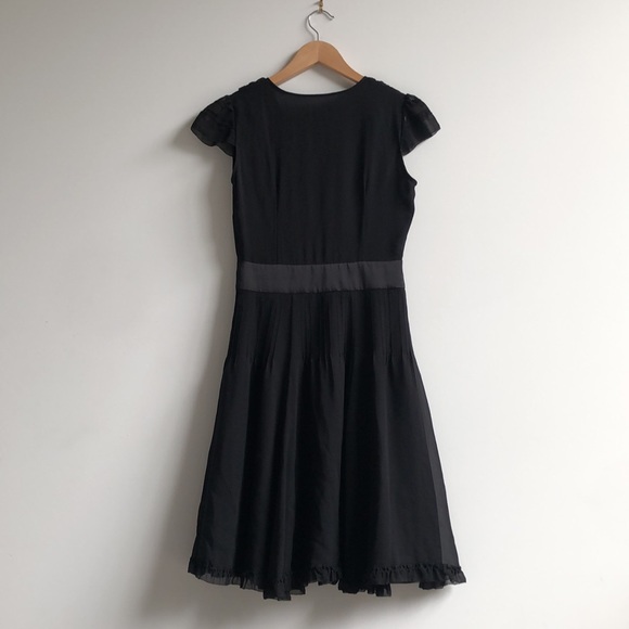 Emporio Armani black ruffled dress, size S - Picture 2 of 5